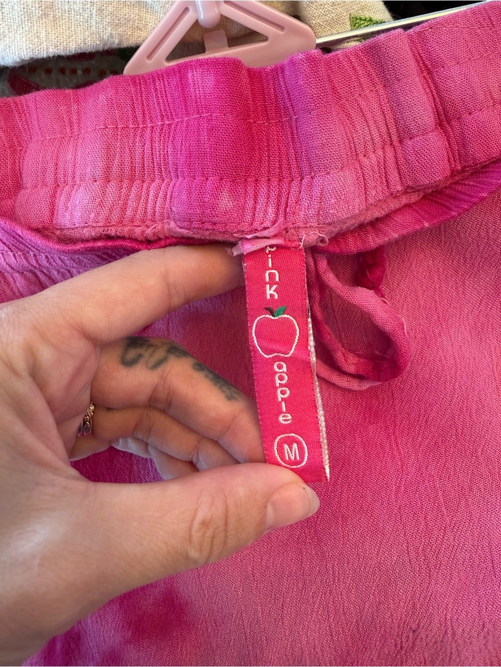 Apple Pink Tie-Dye Embroidered Circle Skirt - Picture 3 of 5